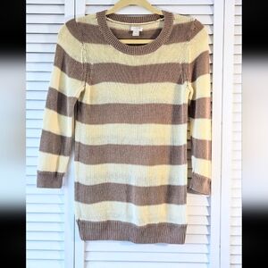 J Crew cotton/linen striped sweater small